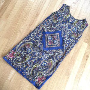 Vintage Boho Paisley Sheath Dress